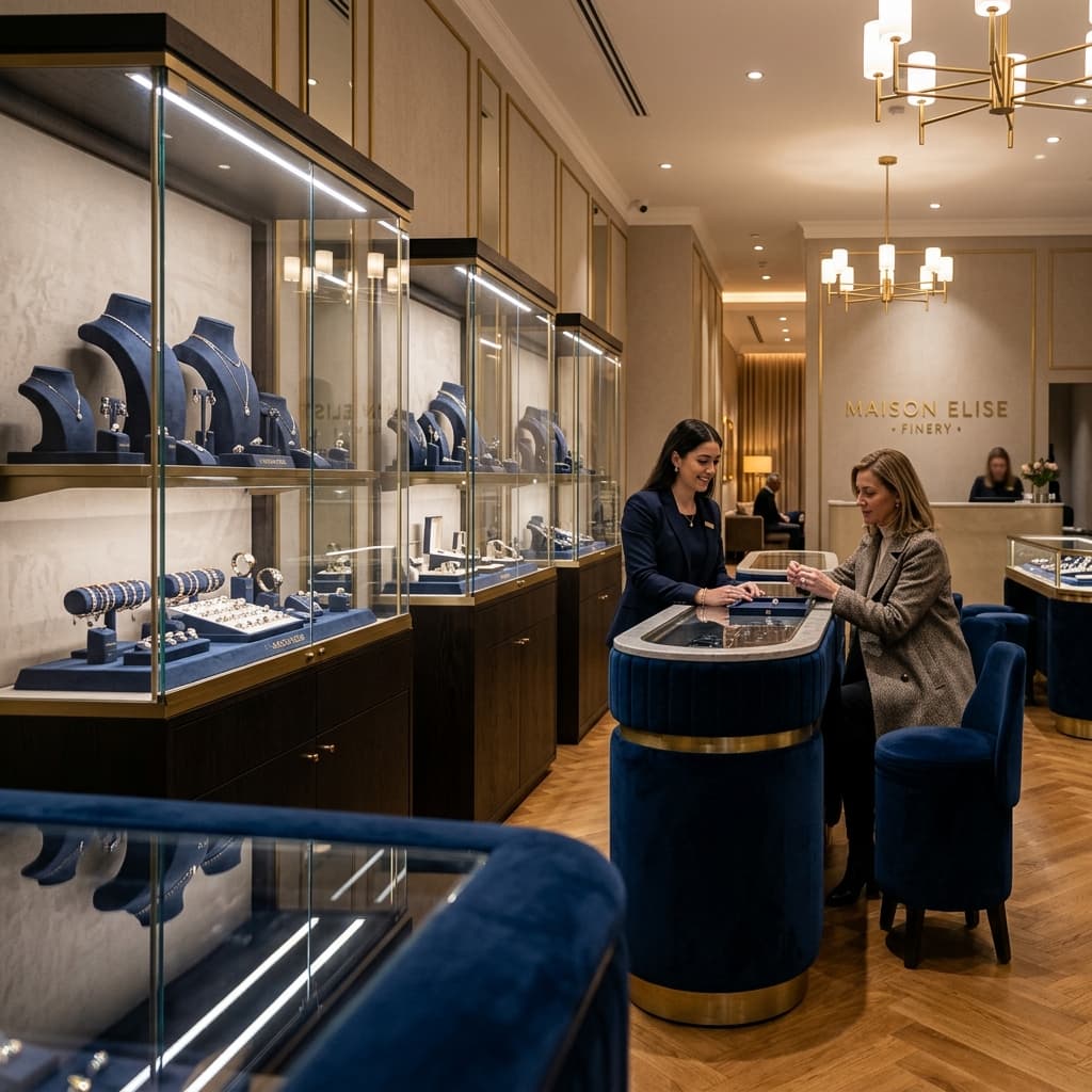 Premium Kuyumcu Vitrin ve Banko Düzeni