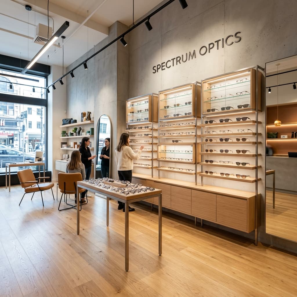 Optik ve Gözlük Mağazası Teşhir Dolapları